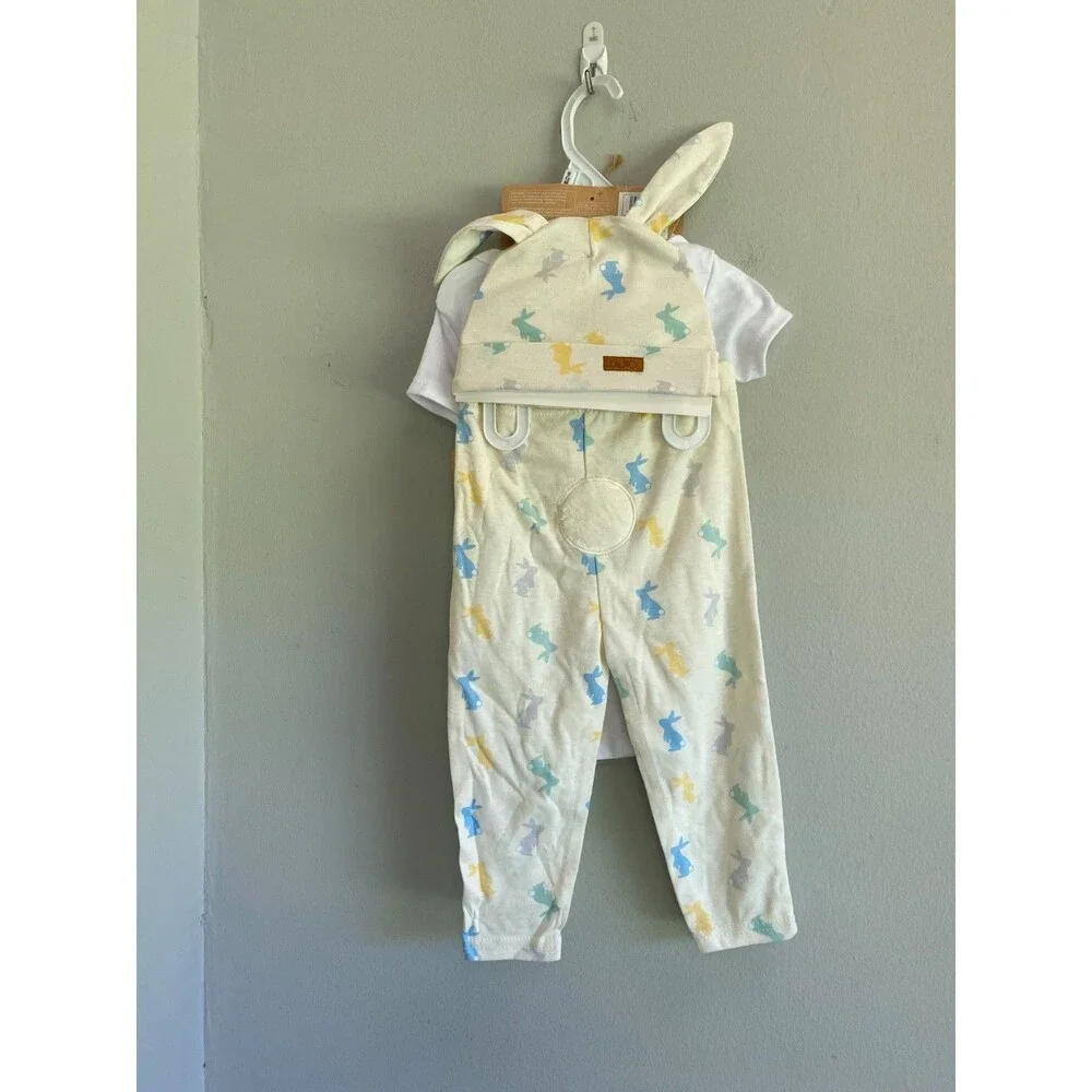 NEW NWT Lila And Jack Easter Boys 9-12 Months 4 Piece Set Bunny Ear Hat Socks